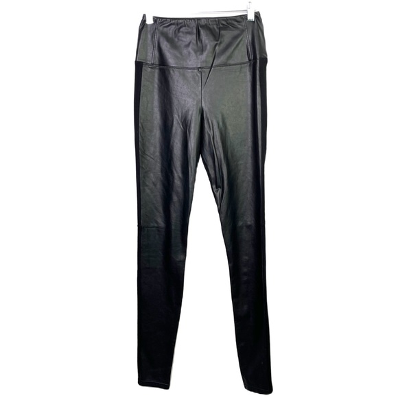 Aritzia Wilfred Free Daria Pant High Waisted Vegan Leather Leggings Black Size M - Picture 6 of 14